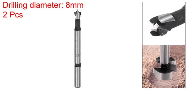 2pcs Forstner Drill Bit 5/16″(8mm) Dia Woodworking Drilling Hole Saw Tool