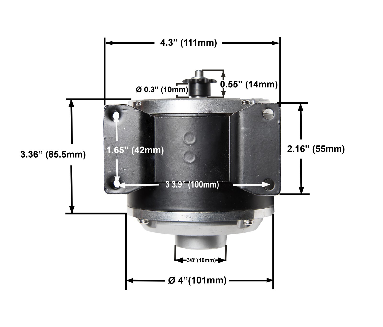 Electric Scooter Motor Currie 24V 900W With Base XYD-13 w 11 Tooth #25 Chain int