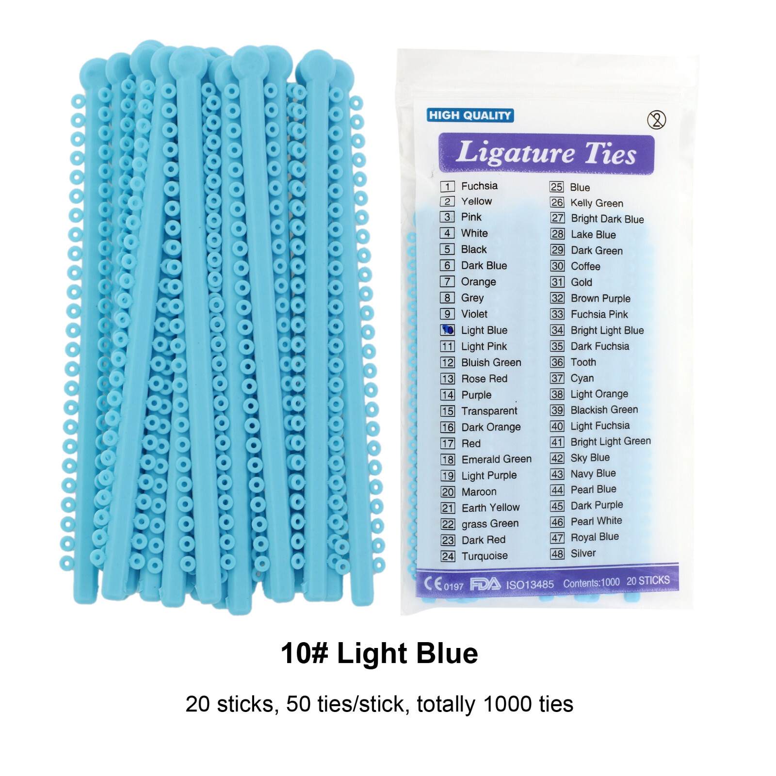 1000pcs Dental Orthodontic Ligature Ties Braces Elastic Rubber Ligas Ortodoncia