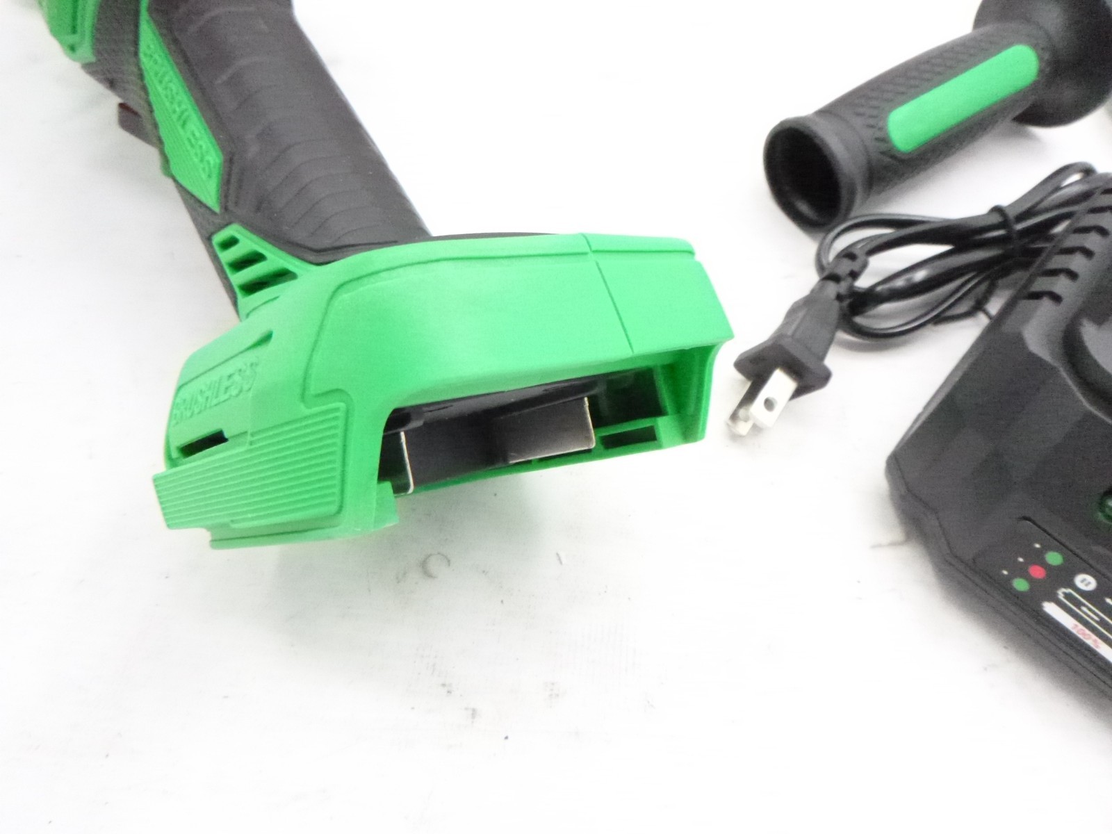 Tegatok Brushless Cordless Angle Grinder with Battery & Charger CA20SSG Green