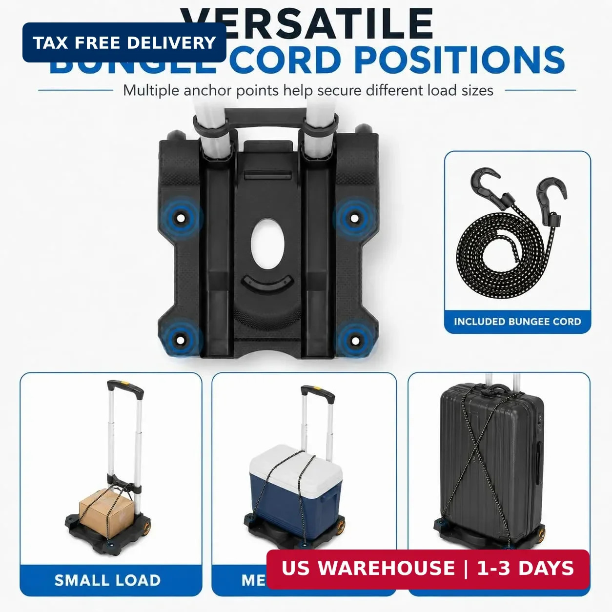 Mount-It! Folding Luggage Cart with Wheels, Foldable Hand Truck Dolly Carries 77