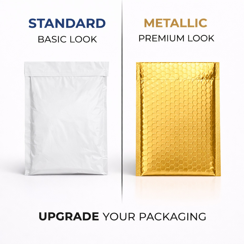 Any Size Color MATTE METALLIC Poly Bubble Mailers Mailing Padded Envelopes USA