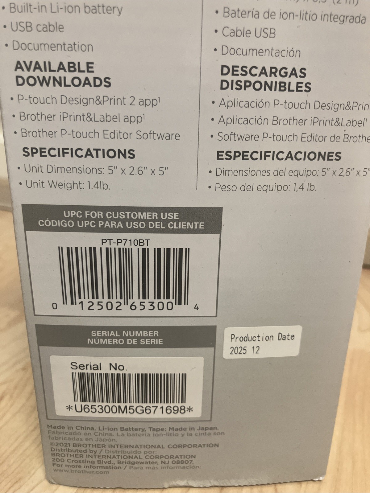 NEW P-Touch Cube Bundle PT-P710BT Smartphone Bluetooth Wireless Label Machine