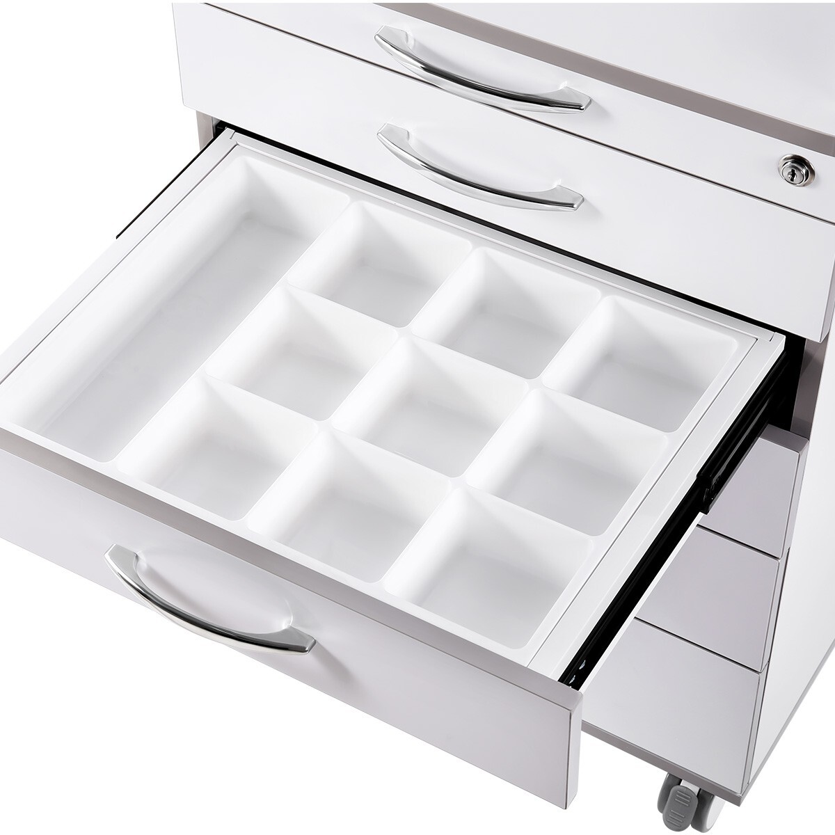 AZDENT Dental Multi-Function Mobile Cart with 3/4/5 Drawers Medical Rolling Cart
