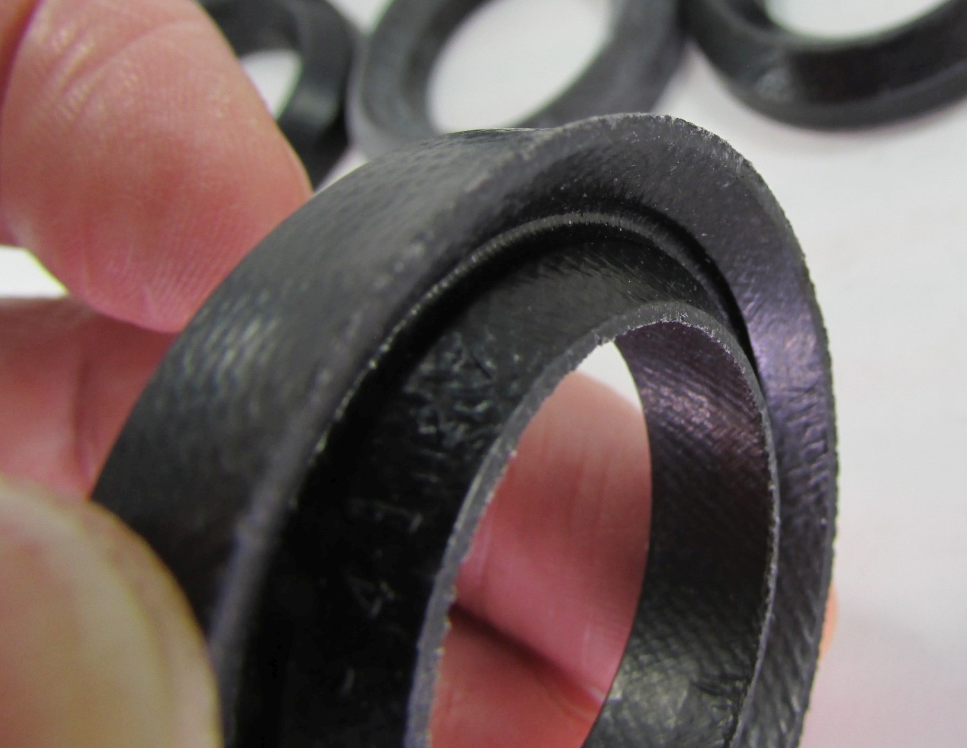 One 7-Piece Hydraulic Cylinder Rod V Seal Packing Set 25.37 x 41.27 x 35.05 MM