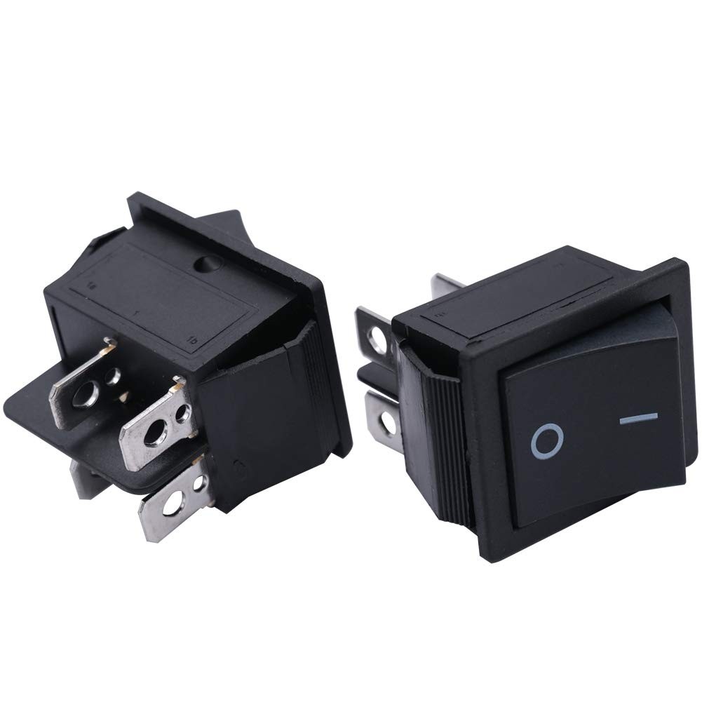 3PCS Momentary Rocker Switch ON Off Toggle DPST Power 4 Pin AC 250V 6A 125V 10A