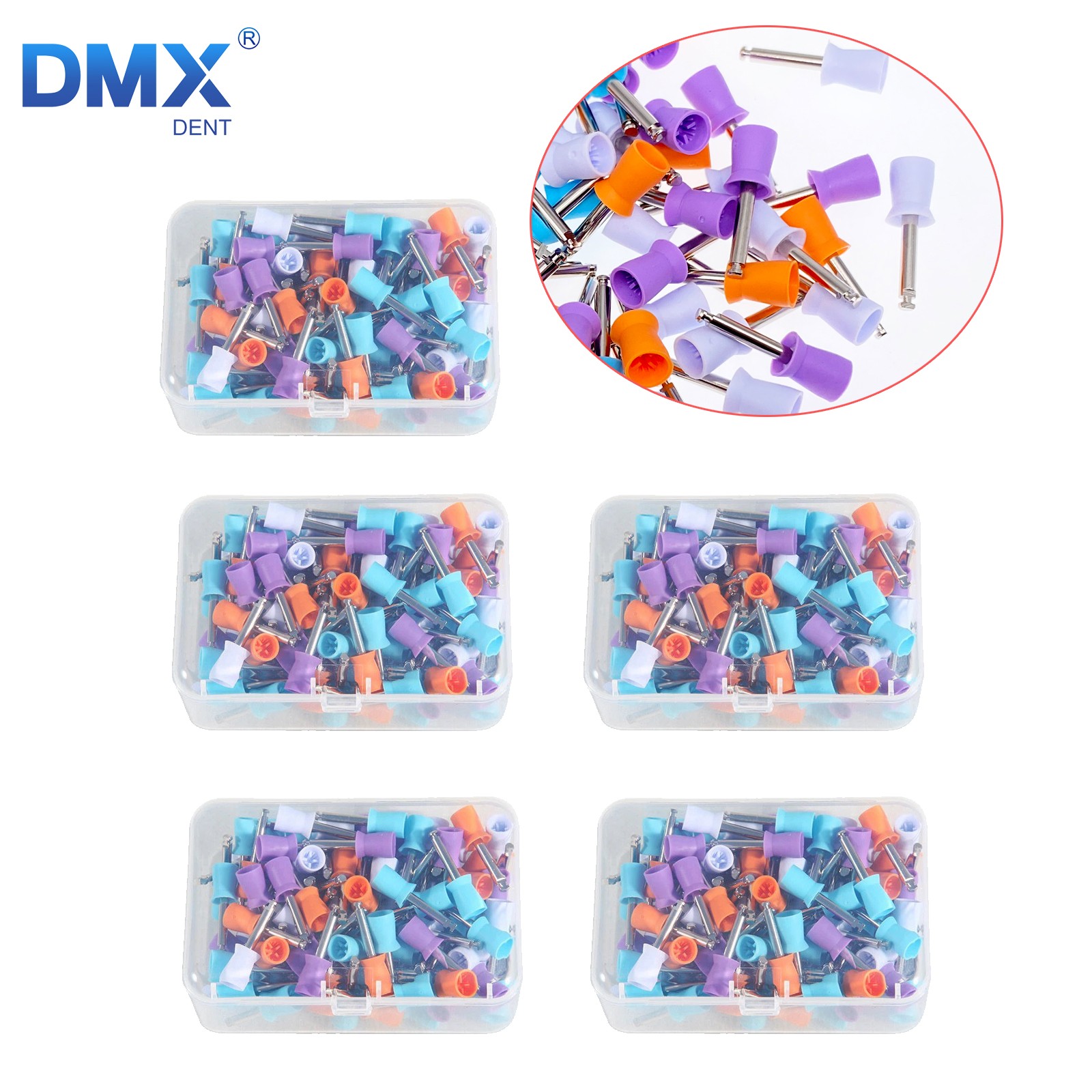 100-1000*Dental Rubber Prophy Tooth Teeth Polish Polishing Cups Latch Type Brush