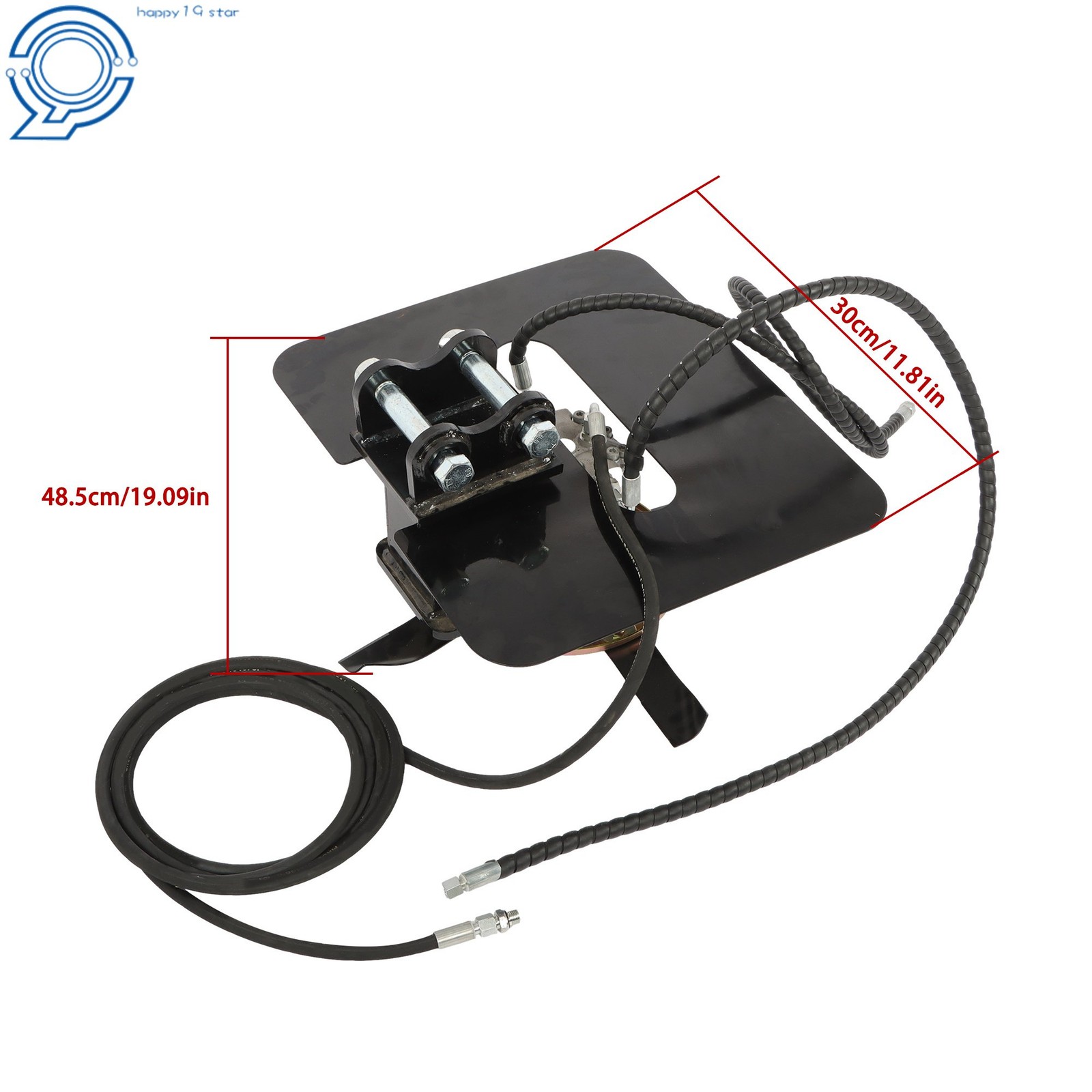 Excavator Hydraulic Grass Cutter Mower Attachment For 1-1.5ton Mini Excavator