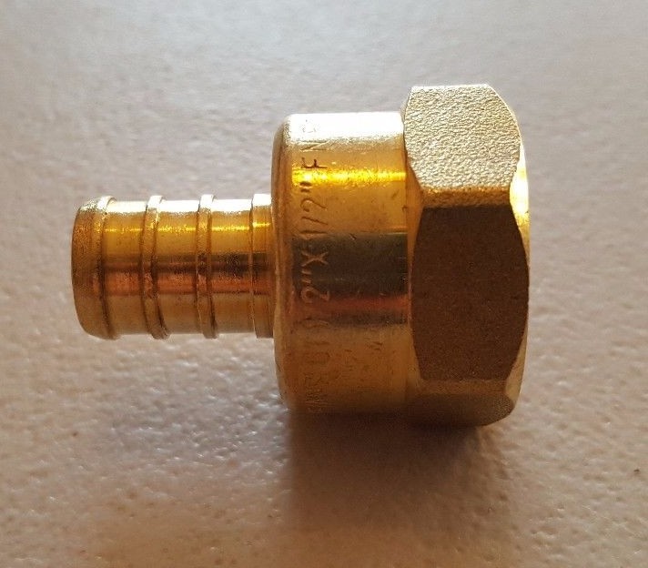 (25) 1/2″ PEX X 1/2″ FEMALE NPT THREADED ADAPTER BRASS CRIMP FITTING – LEAD FREE