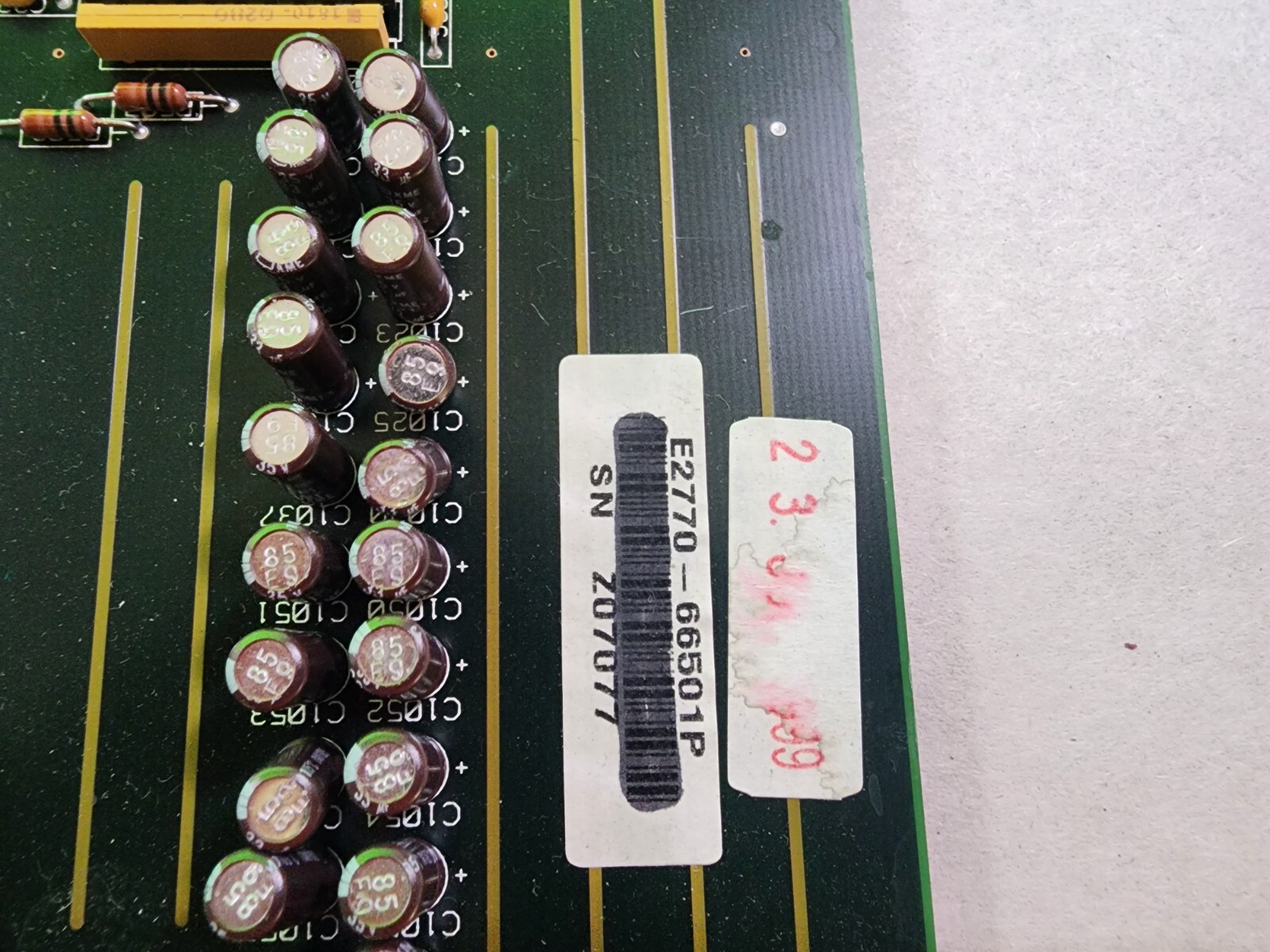 HP/ Agilent 83000 E2770-66501P PCB Board- With 8each – 8mb Modules E2778- 86502