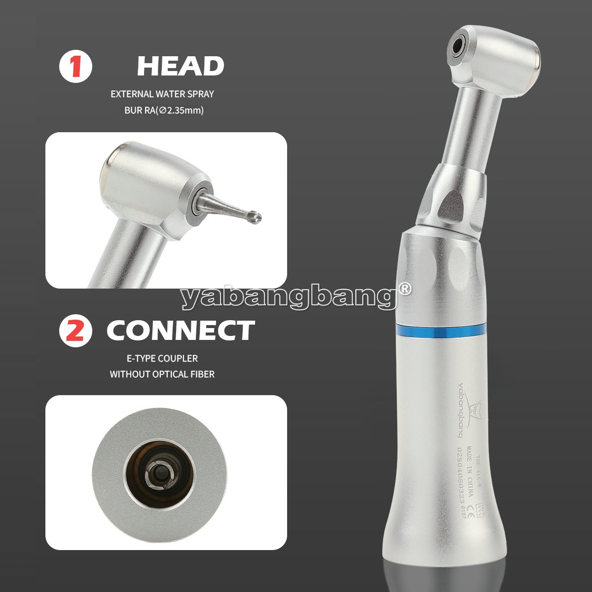 NSK Style Dental Push Button Slow Low Speed Contra Angle Handpiece PAD CA 2.35mm