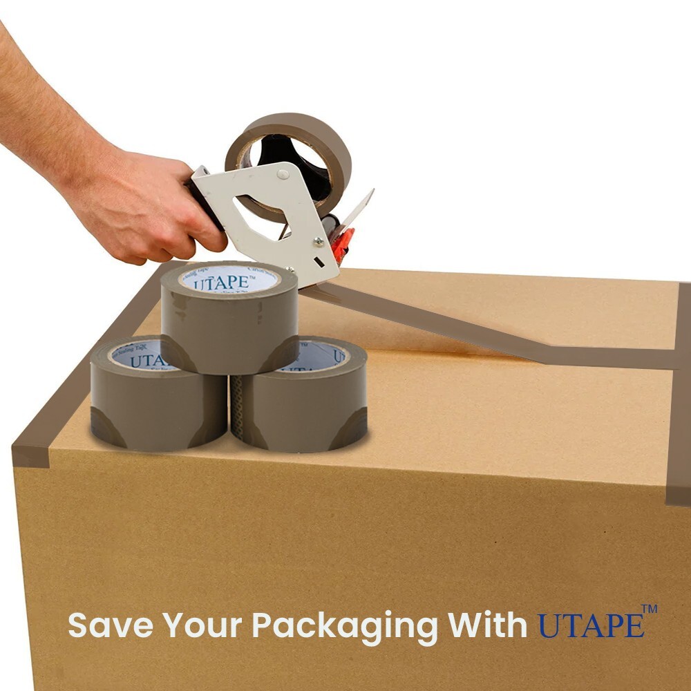 3″x 330’/110YDS PACKING TAPE SHIPPING ADHESIVE TAPE CARTON SEALING TAPE TAN 6 Pk