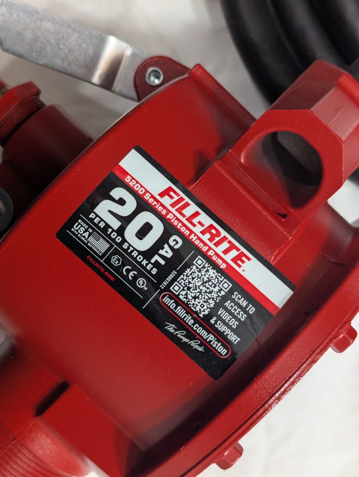 Fill-Rite FR152 Piston Hand Operated Fuel Transfer Pump & Nozzle Spout