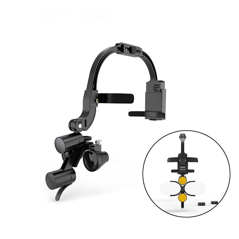 3.5X Dental Surgical Headband Binocular Loupes with 5W LED Head Light 2 Leds USA