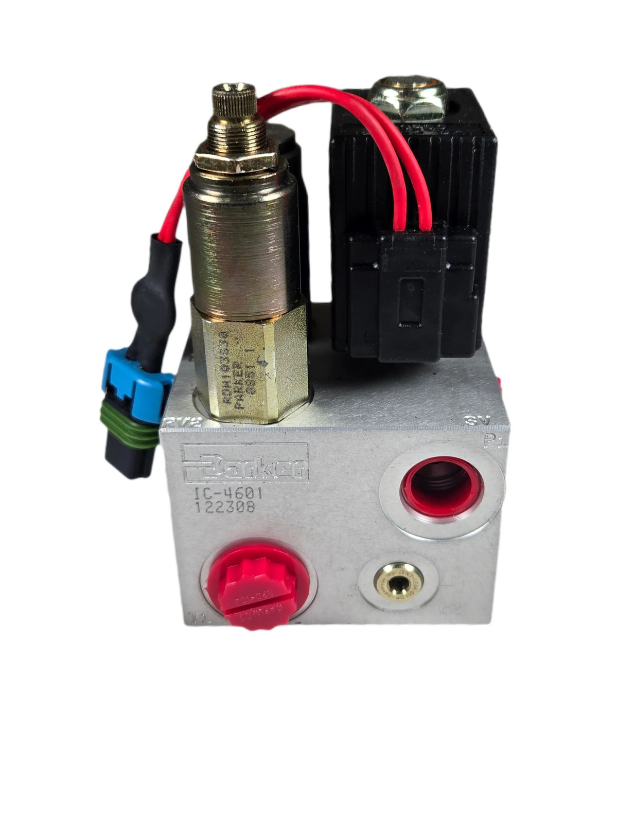 Parker IC-4601 122308 Hydraulic Manifold Solenoid Block Valve