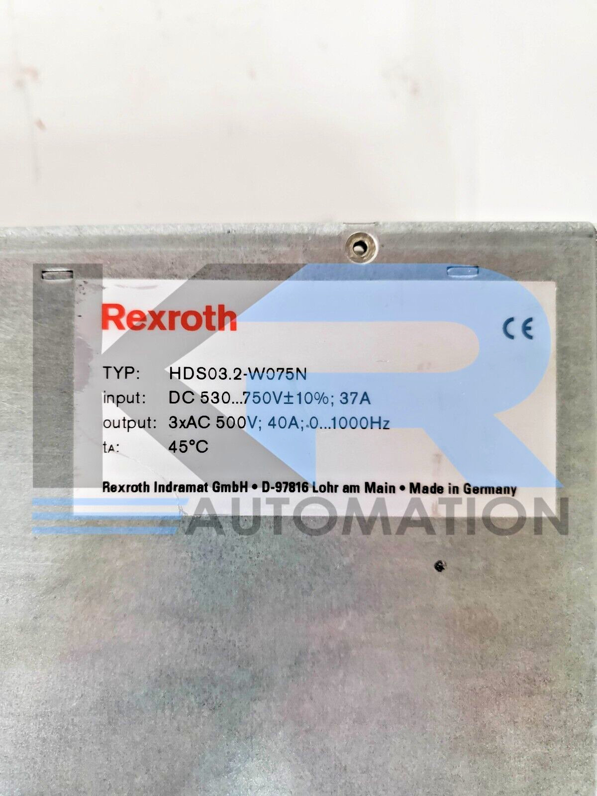 Rexroth HDS03.2-W075N-HS12-01-FW Indramat HDS Drive Controller 750VDC 40A 3Ph