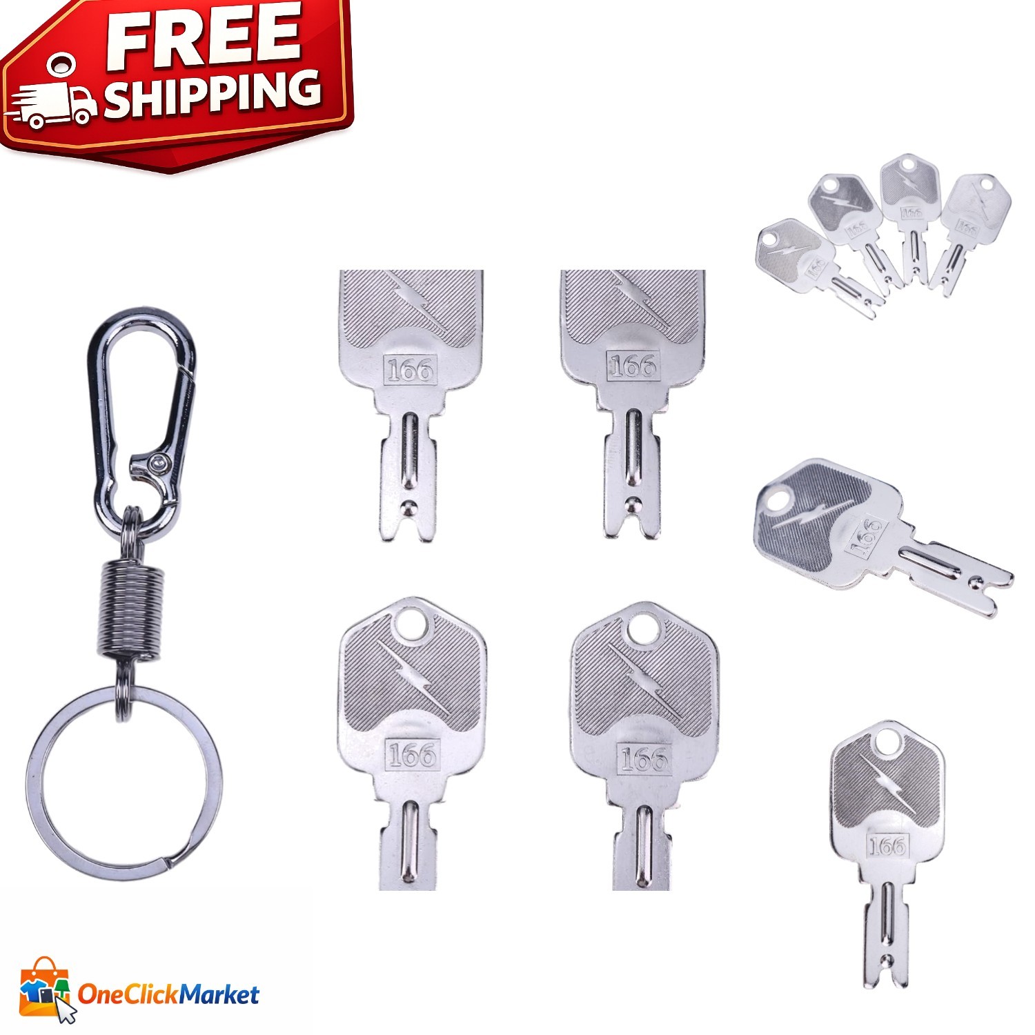 Reliable 10X Ignition Keys for Major Forklift Brands – Complete 4 Key Set