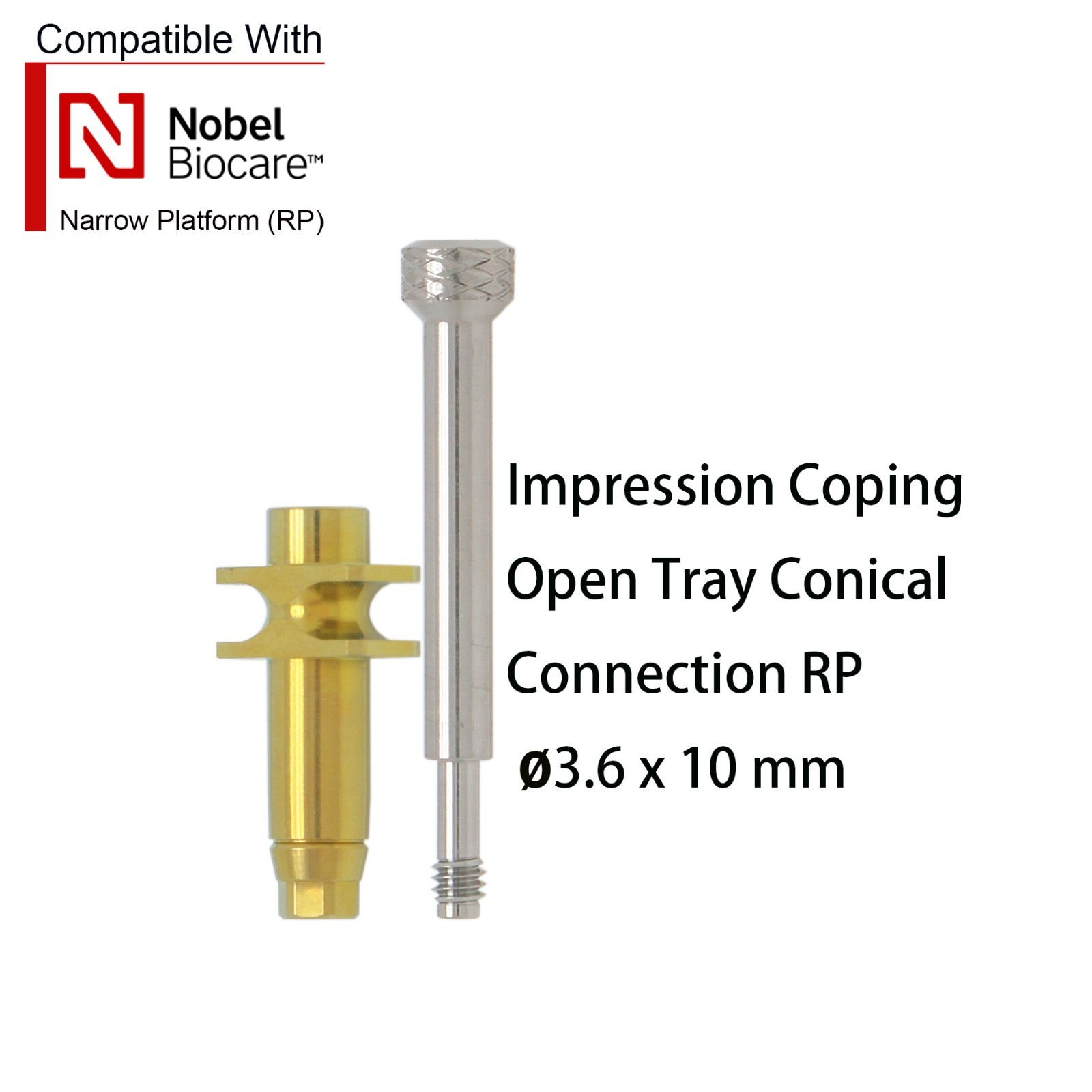 Nobel Active NP/RP Implant Scan body Impression Transfer Open/Close Coping Tray