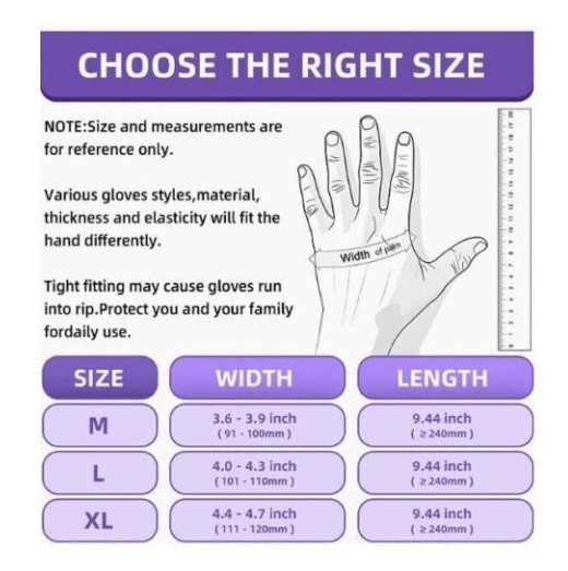 S&G Black Nitrile Gloves Latex Powder Free 3 Mil 1000pcs XS/S/M/L/XL