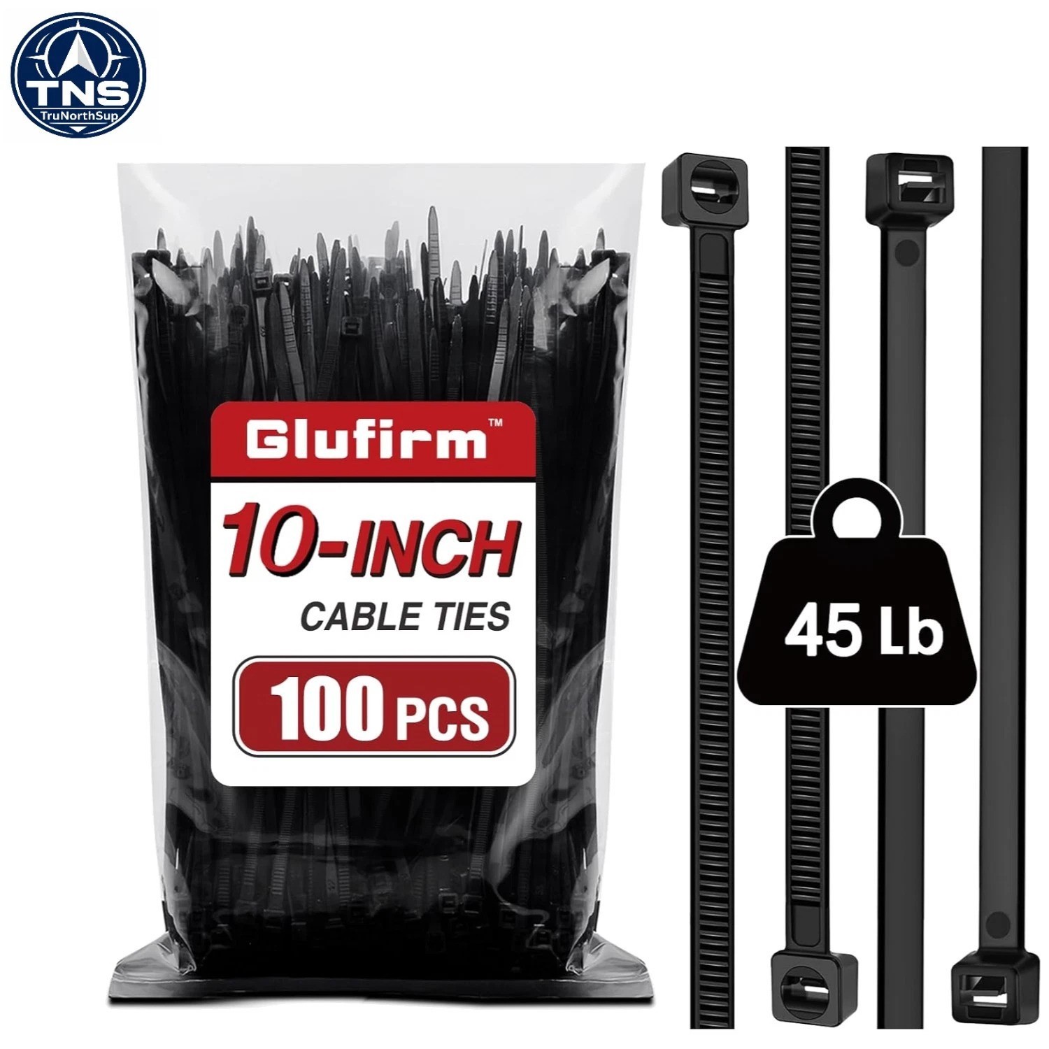 Versatile Black Zip Ties 10 Inch 100 Pack – Ideal for Indoor and Outdoor Use