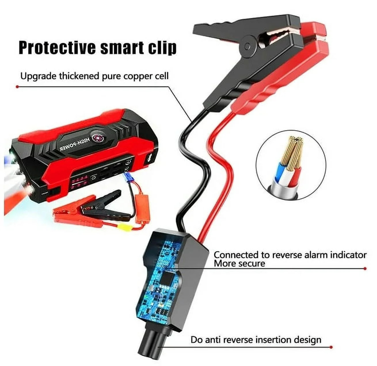 99800Mah Car Jump Starter, Peak Car Battery Charger, 12V Jump Box Jumper Battery
