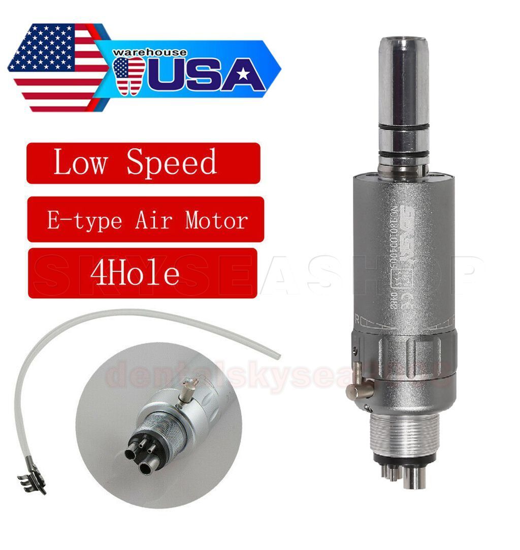 Dental Slow Low Speed E-type Air Motor Micromotor 4 Hole Contra Angle Handpiece