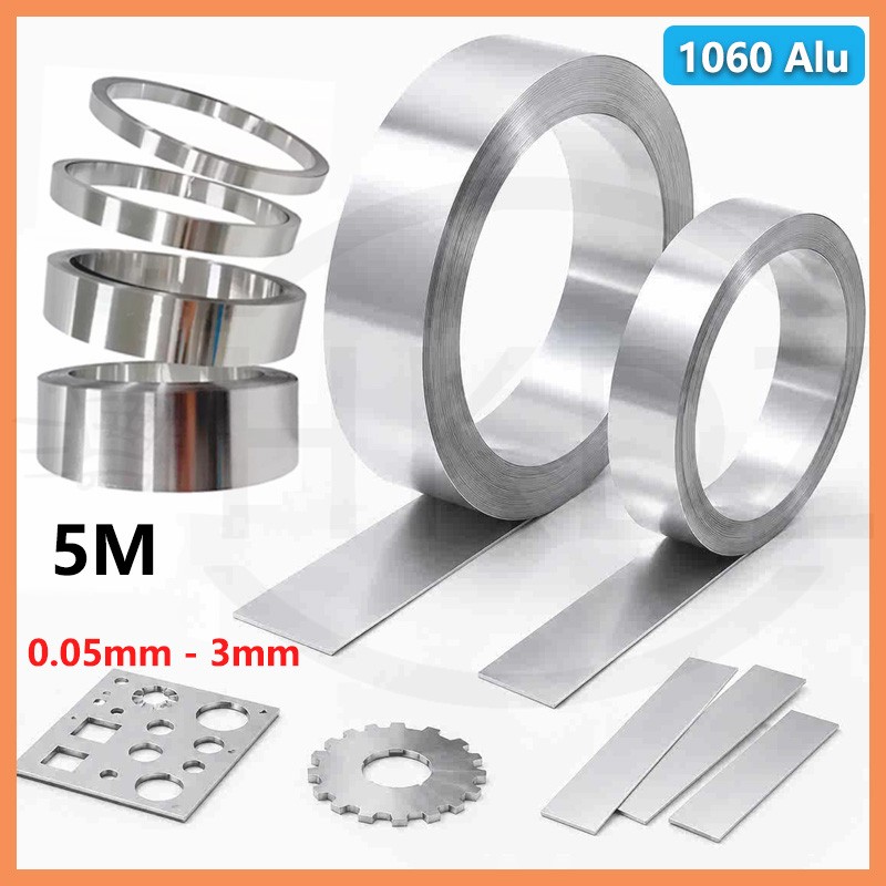 5M Aluminium Strip 1060 Aluminum Foil Sheet Ultra-thin Metal Plate Shim 0.05-3mm