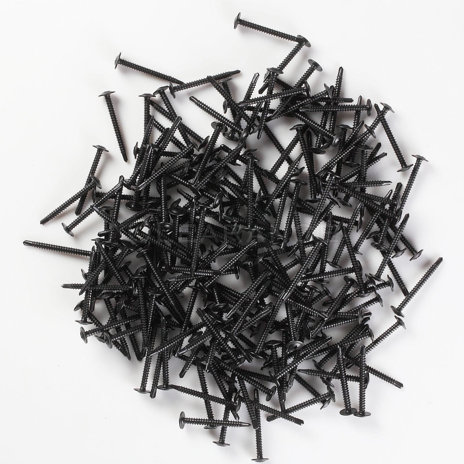 #8 x 1 5/8” Phillips Truss Head Black Sheet Metal Self Tapping Screw Qty 500