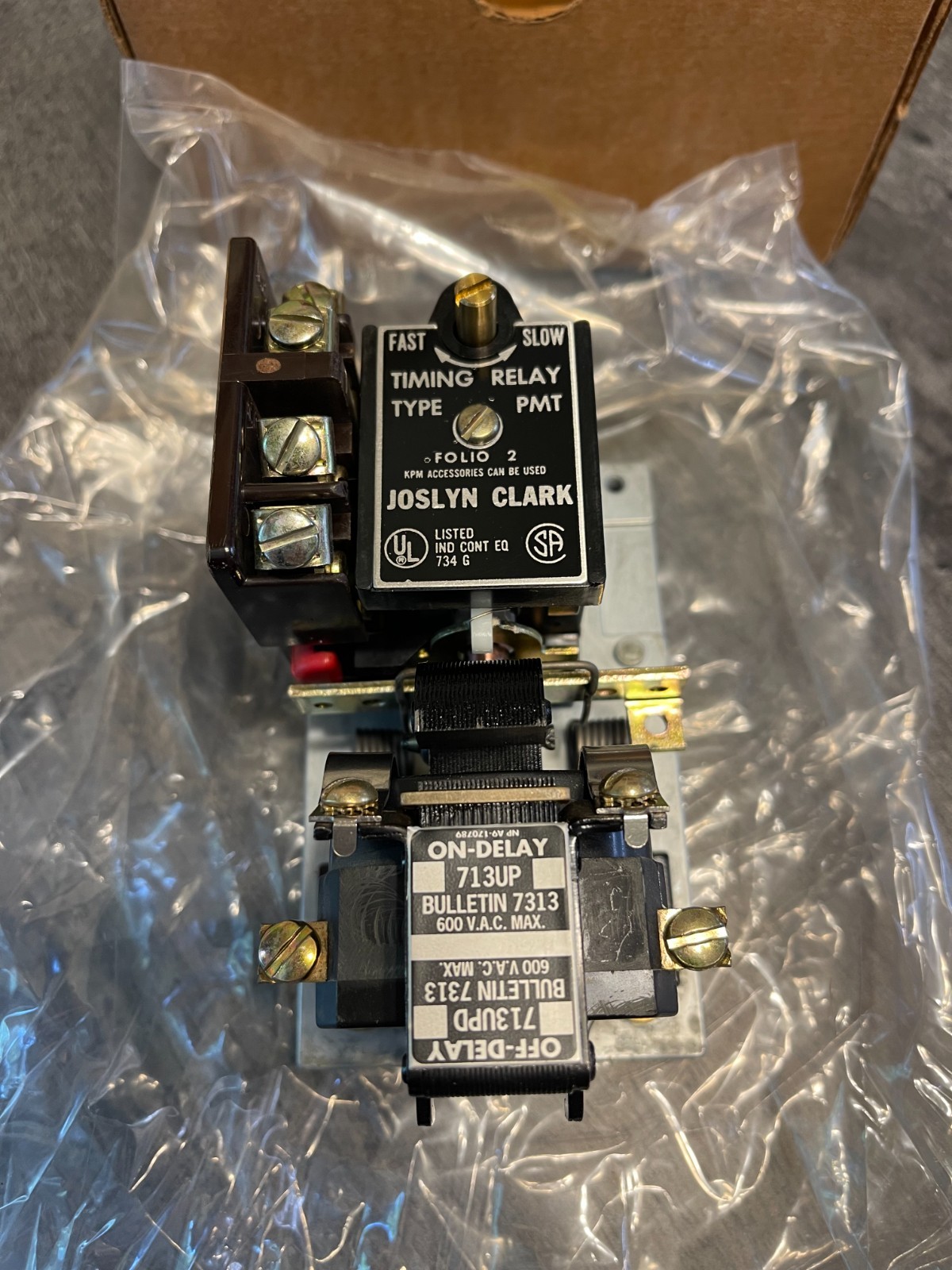 *NEW* Joslyn Clark 713UP-76 PMT Pneumatic Timing Relay