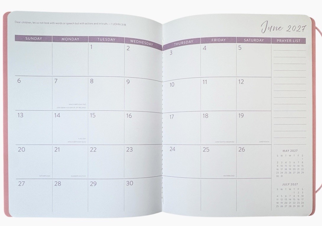 2027 Orange Circle Studio Monthly Faith Planner 17 Months FLORAL CROSS Sz MEDIUM