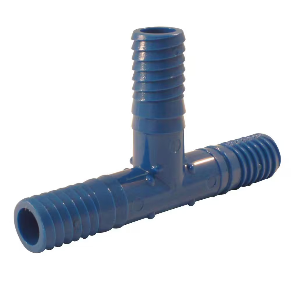 1/2″ Barb Insert Blue Twister Polypropylene Tee Fitting – Durable and Versatile
