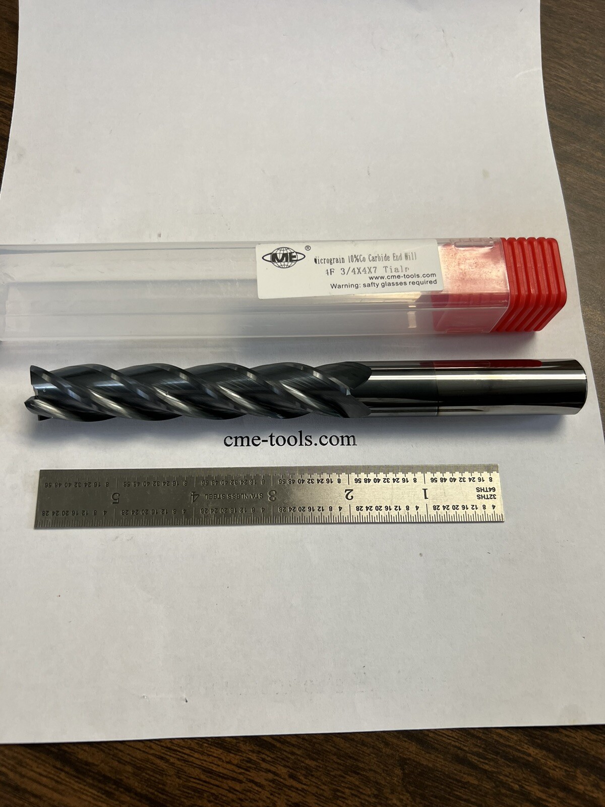 1pc 3/4″x4x7 X-long length Carbide End Mills Tialn Coated 4 Flt S/E –new