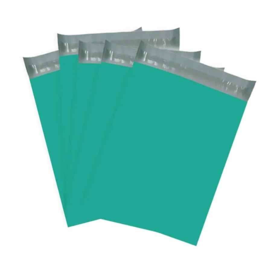 10×13 Poly Mailers Shipping Bags Envelopes Premium Bag – Teal and White