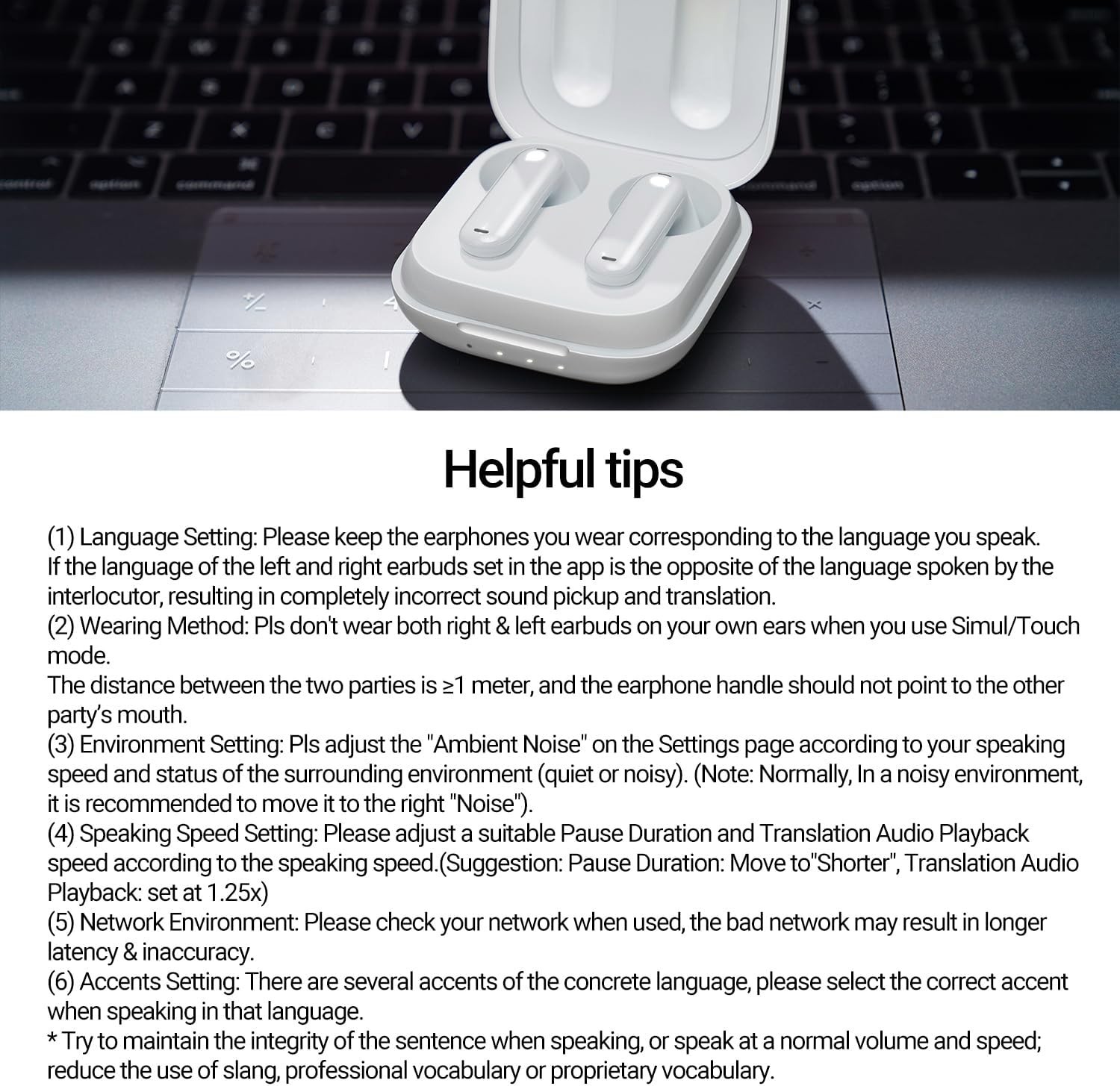 Timekettle WT2 Edge W3 Ai Translator Earbuds White 8 Offline Language 40 Offline