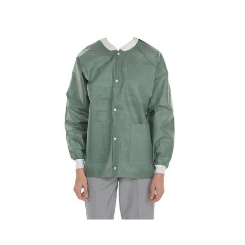 ValuMax 3630OVXS ExtraSafe Lab Jackets Olive Extra Small 10/Pk