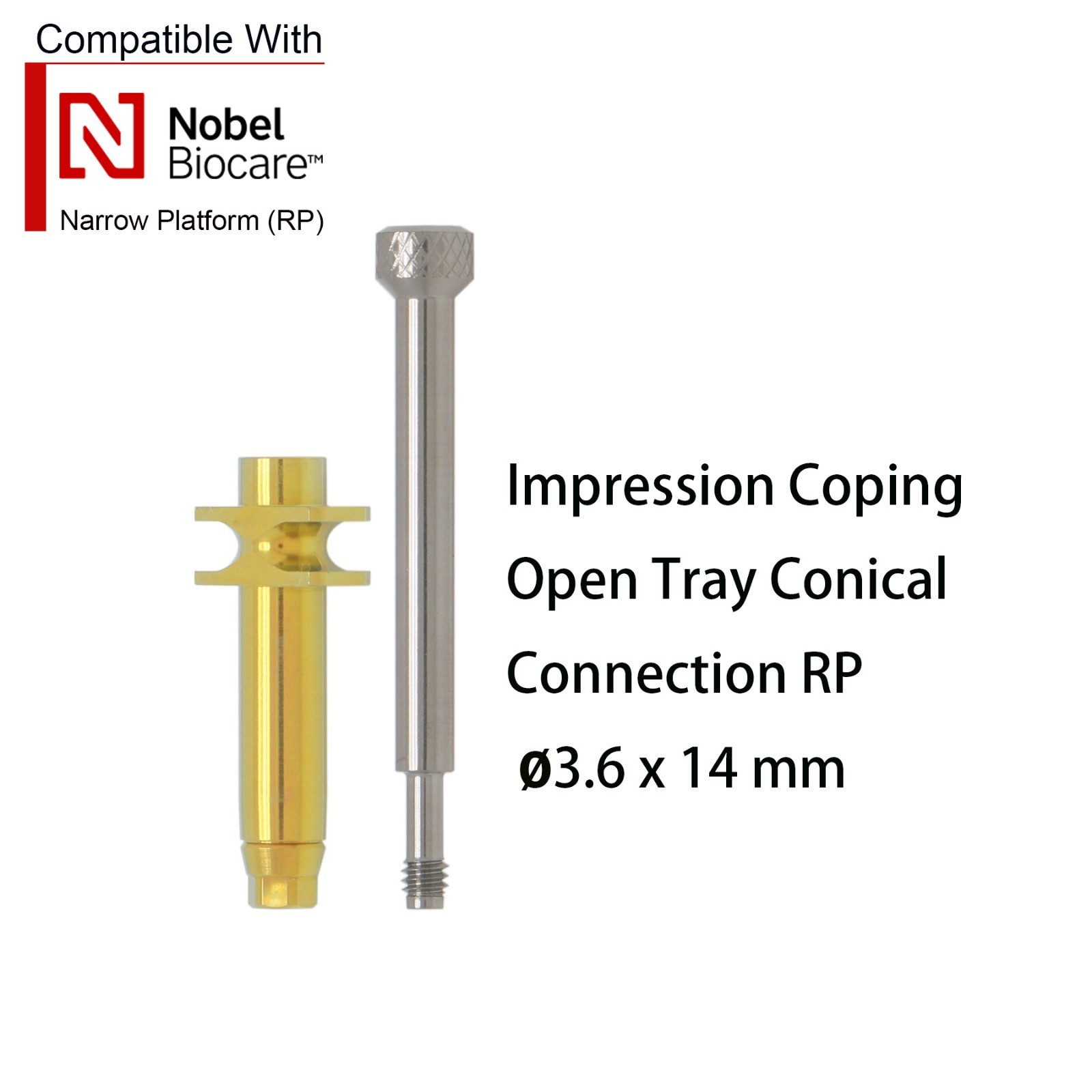 Nobel Active NP/RP Implant Scan body Impression Transfer Open/Close Coping Tray