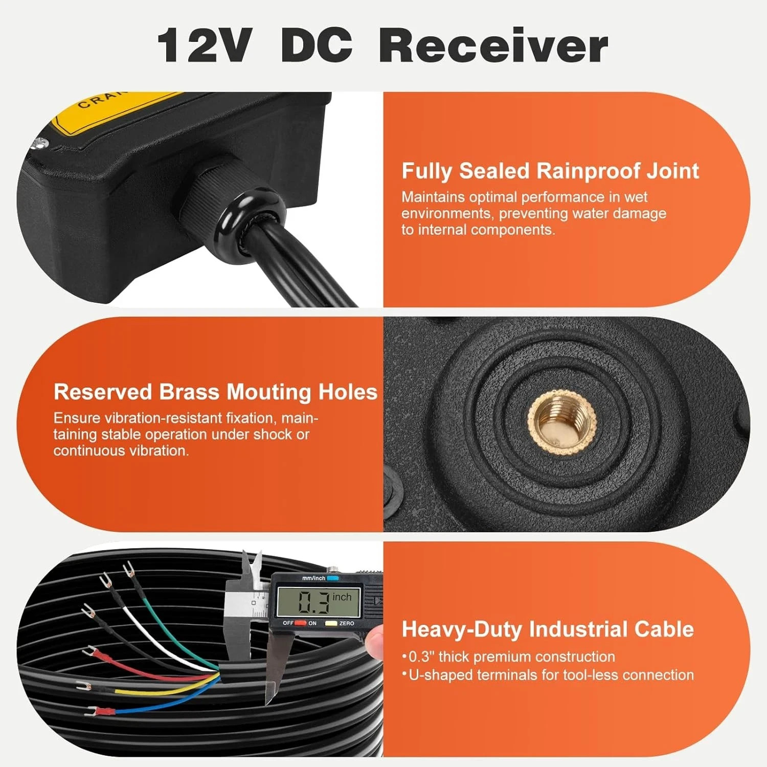 Wireless Dump Trailer Remote 2-in-1 Wired/12V 492ft Range for 2-3 Solenoid Coil