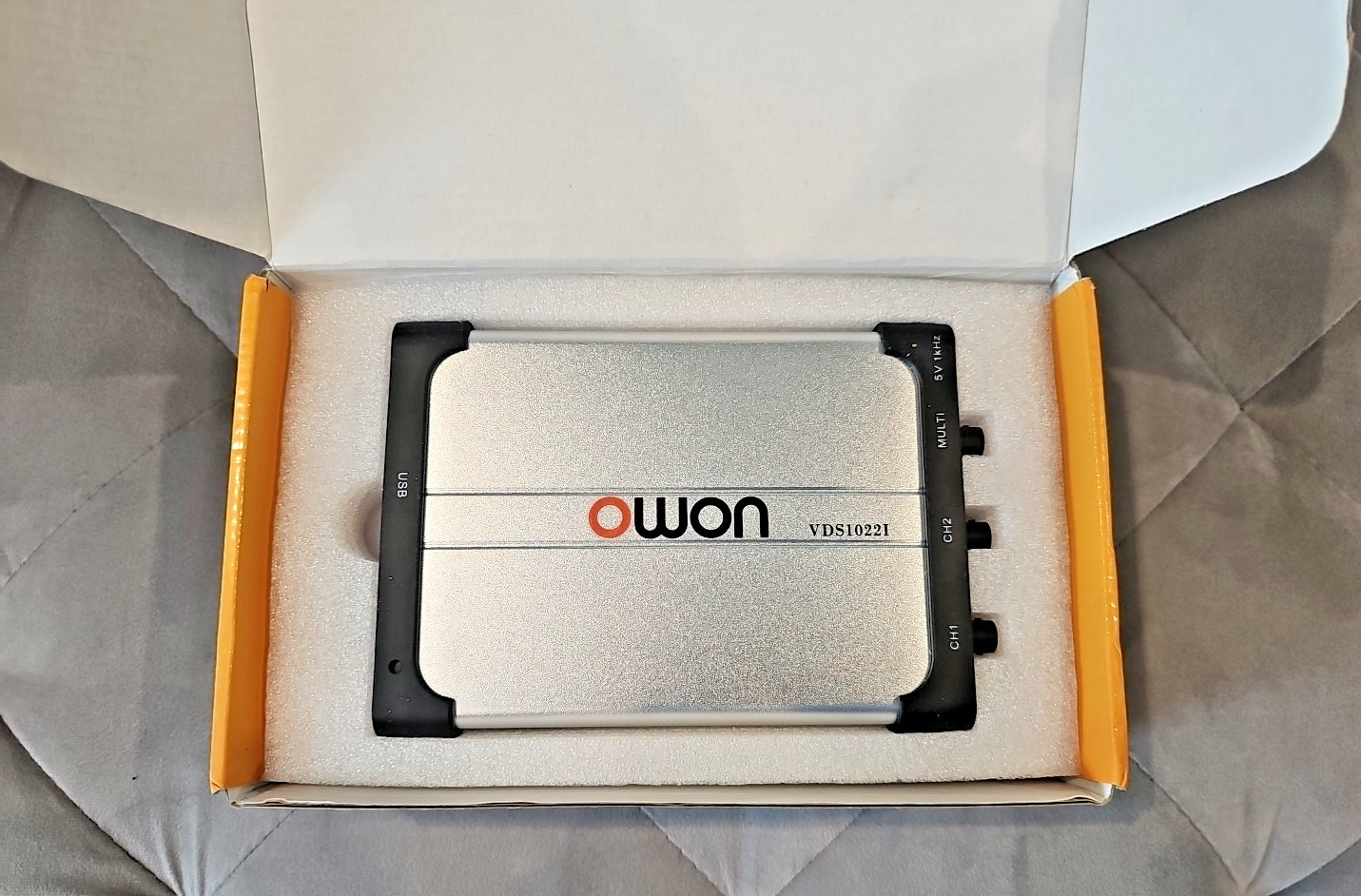 Brand New – Owon Virtual PC Based USB Oscilloscope VDS1022I Isolated 2CH 25MHz