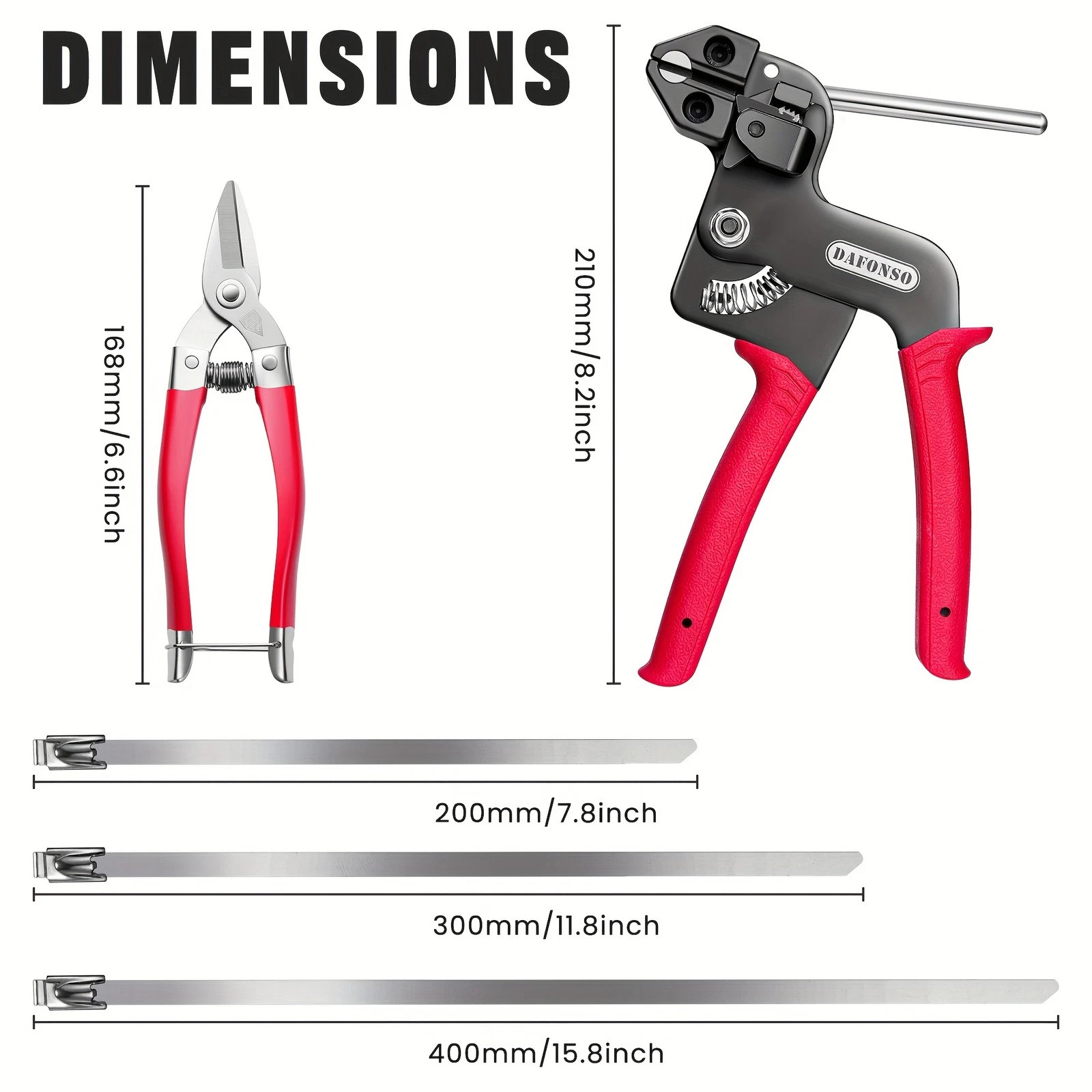 Cable Tie Tool Gun Stainless Steel Cable Tie Tool Repair W/150PCS Metal Zip Ties