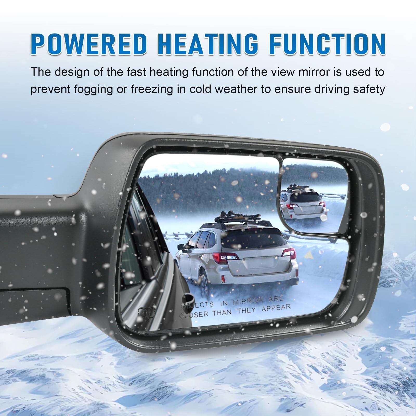 Right Passenger Side Door Mirror Power Folding Heated Power Glass (11Pin) | C…