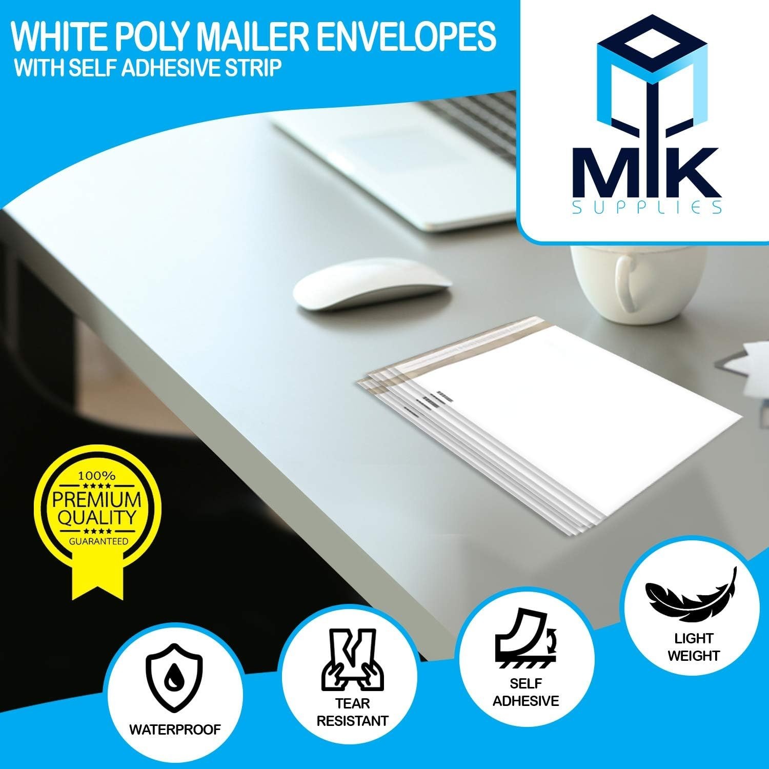 Poly Mailers Shipping Bag 6×9 7.5×10.5 9×12 10×13 12×15.5 14.5×19 19×24 Choose 1