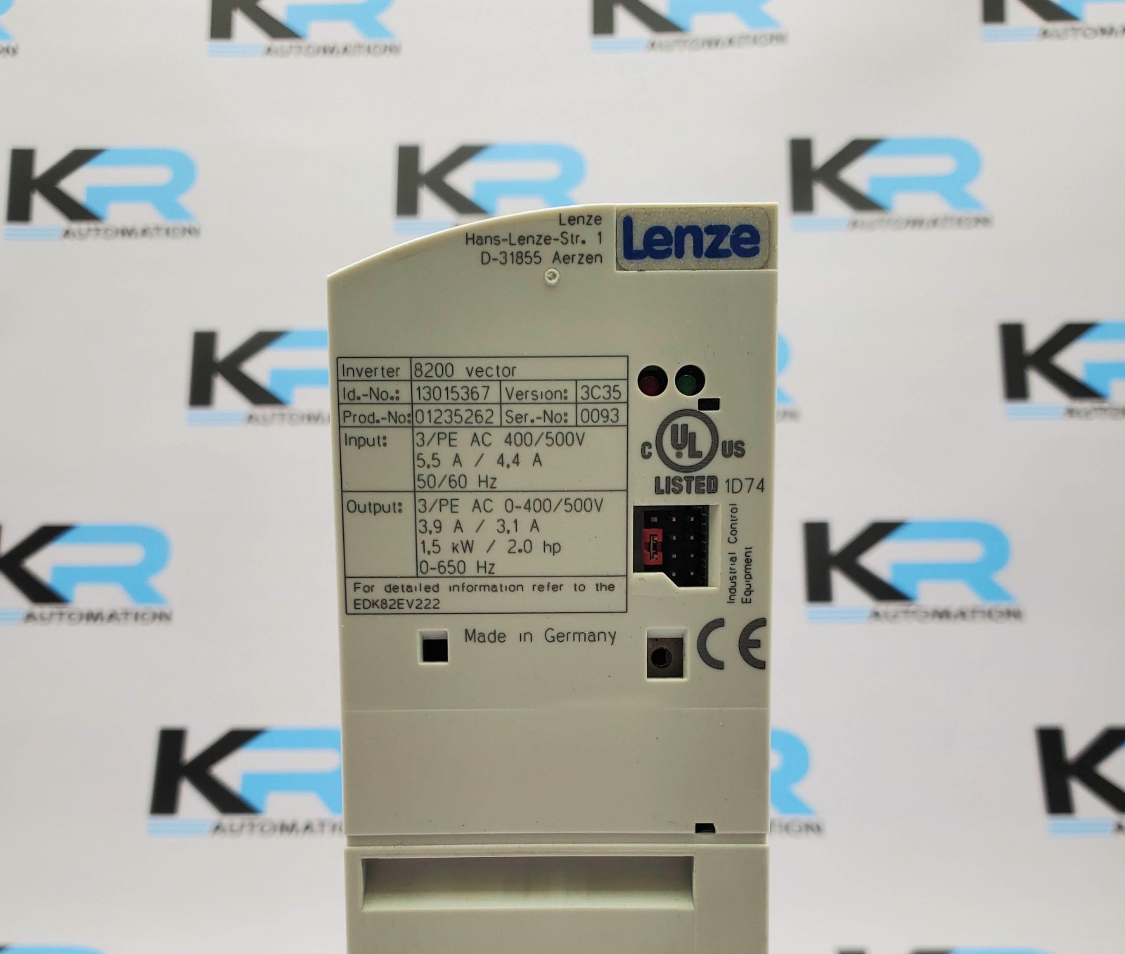 Lenze E82EV152_4C 8200 Vector Inverter Drive 3Ph 1.5kW/2HP 400/500V