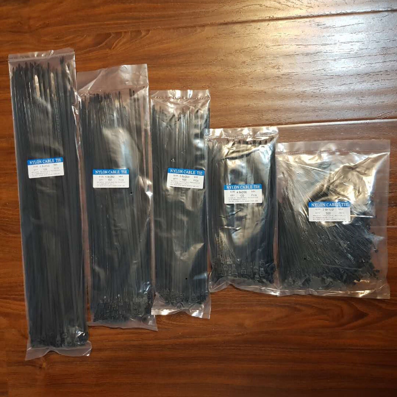 NEW 100 – 1000pcs 4″ to 24″ USA INDUSTRIAL BLACK WIRE CABLE ZIP NYLON TIE WRAPS