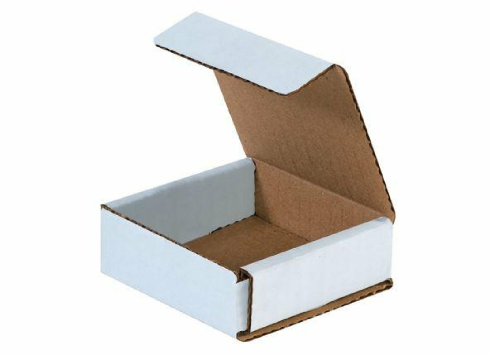 Pick Size & Pack White Corrugated Mailers Strong Folding Boxes Crush Resistant