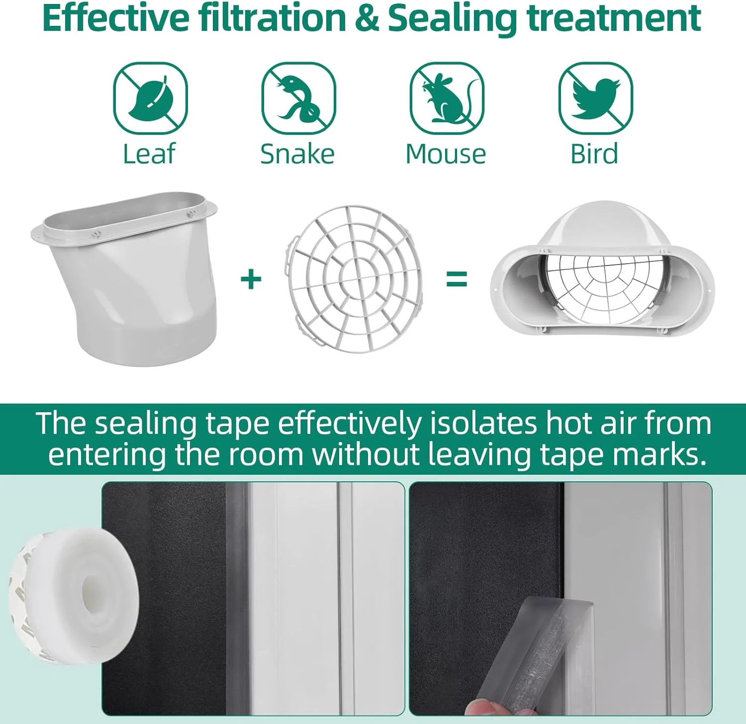 Portable Air Conditioner Window Kit – Adjustable Universal Window Seal AC Vent K
