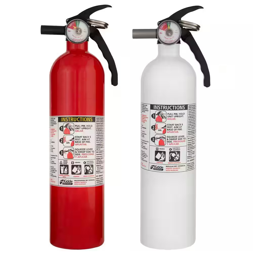 Kidde (2-Pack) 1-A:10-B:C Residential & 10-B:C Kitchen Fire Extinguisher w/mount