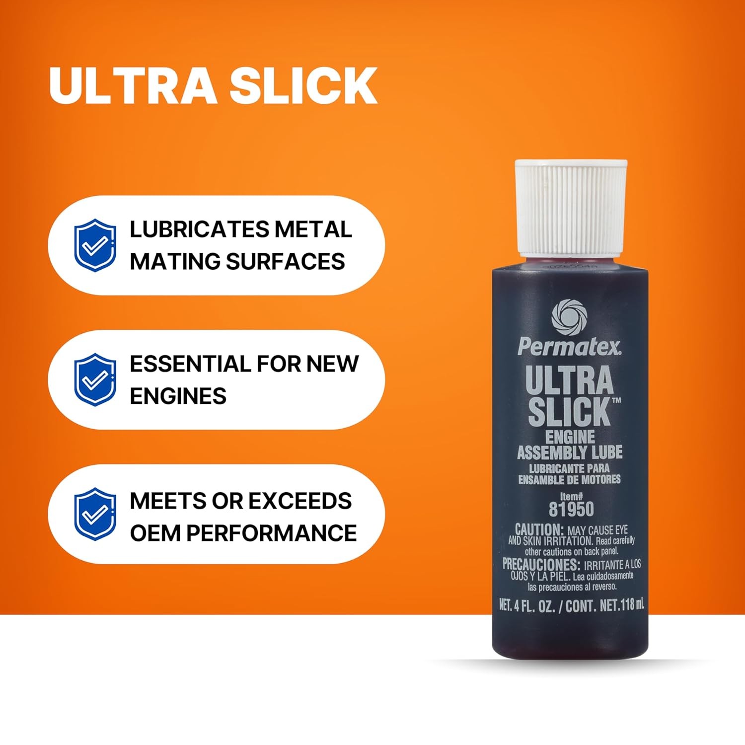 Permatex Ultra Slick Engine Assembly Lube 4 oz Red 81950 High Performance Car