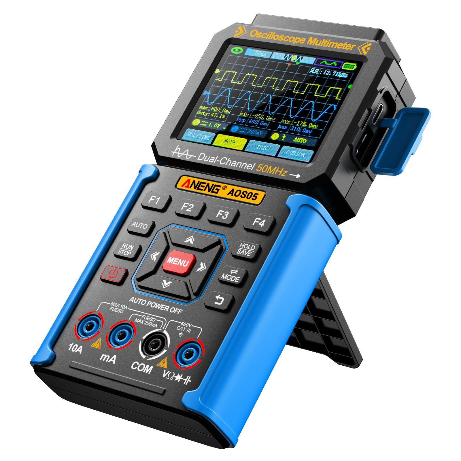3 IN 1 Digital Handheld Oscilloscope Multimeter Signal Generator 50MHz 200MSa/s