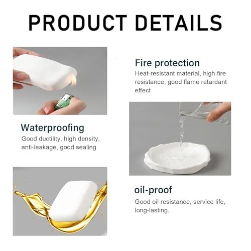 8 Pcs White Sealant Mastic Waterproof Duct Seal Repair Sealing Clay,
