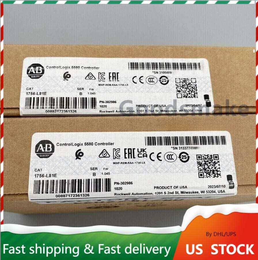 Allen-Bradley 1756-L81E SER B ControlLogix 5580 Controller NEW Factory Sealed #